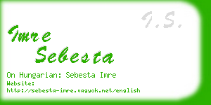 imre sebesta business card